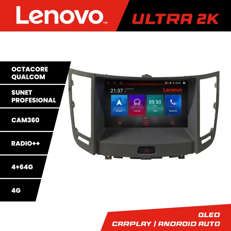 Navigație Android Infiniti FX 2009-2012 QLED GPS 4+64GB 360 Lenovo Reducere extra