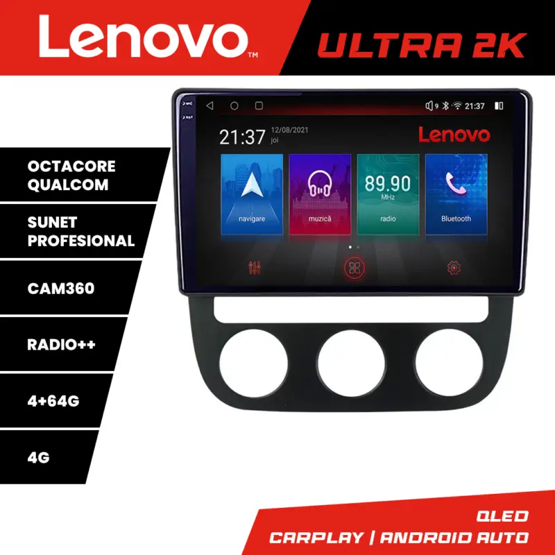 Navigatie Android VW Golf 5 2004-2010 cu clima automata, QLED 4+64GB Preferatul clienților