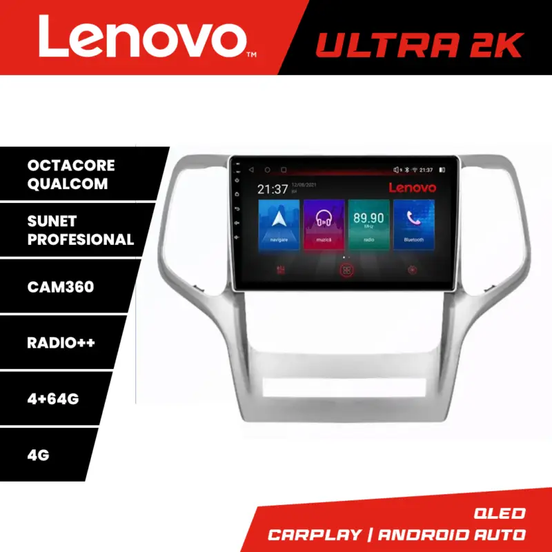 Navigație Jeep Grand Cherokee 2011-2013 Lenovo QLED 4+64GB Android Preferatul clienților