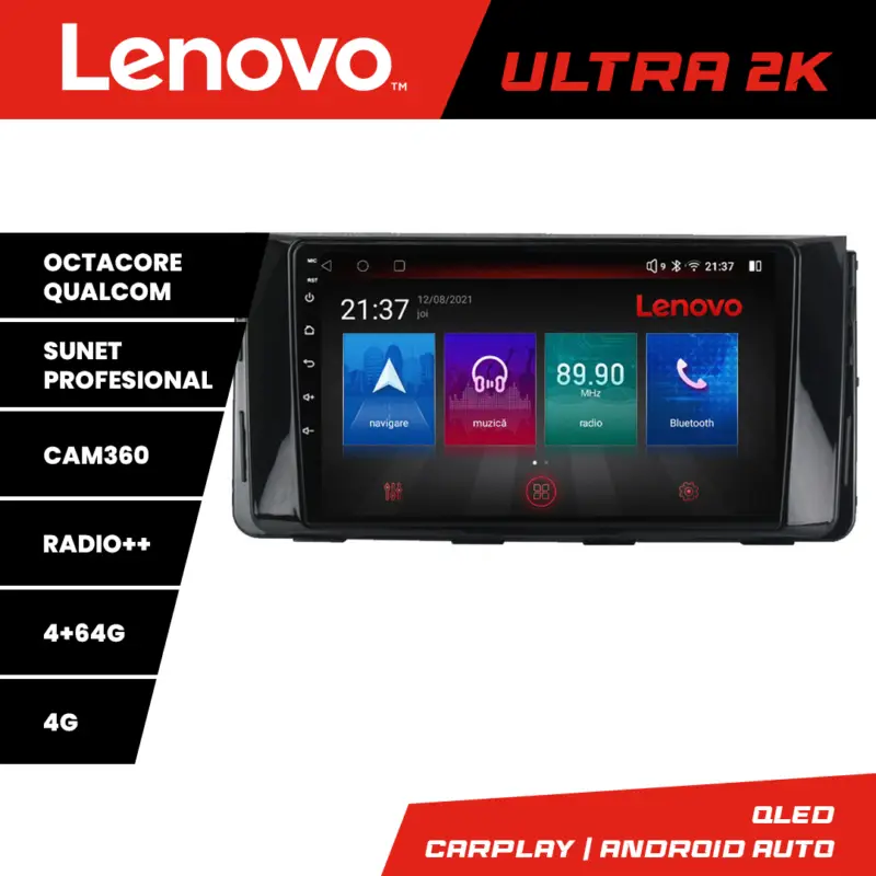 Navigație Hyundai H350 2016+ Android GPS QLED 4GB RAM 64GB 360 Lenovo Livrare rapidă