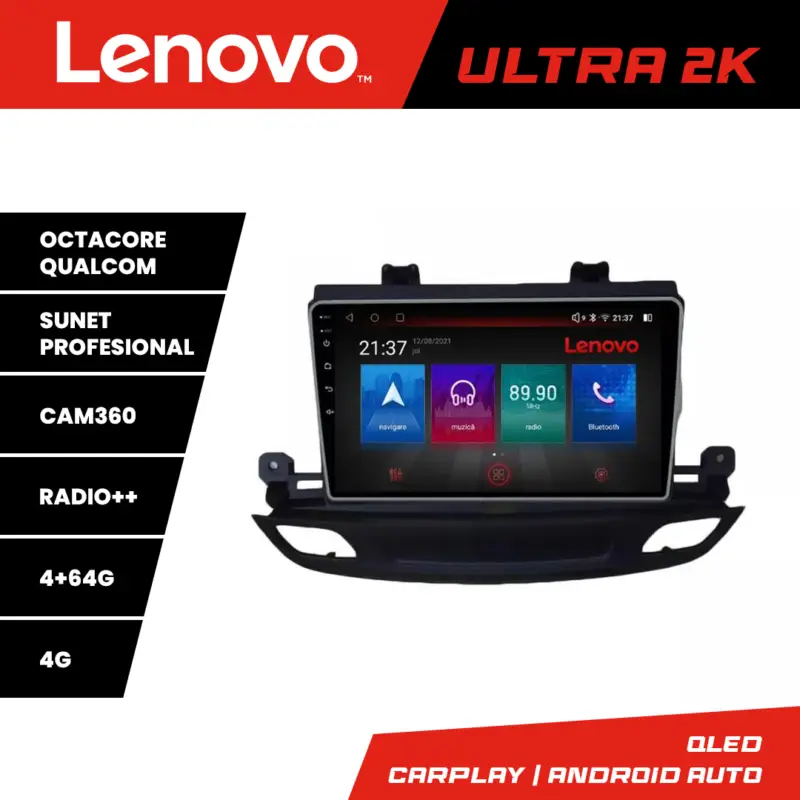 Navigație Opel Insignia 2018+ Lenovo QLED 4GB+64GB 8 nuclee 360 Disponibil imediat