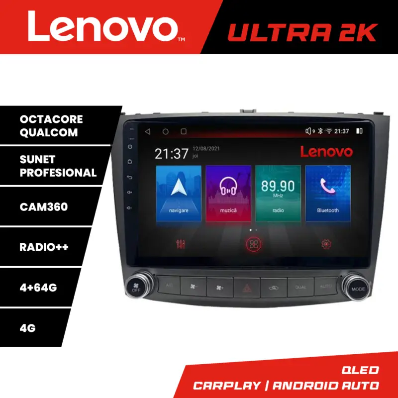 Ofertă Navigație Lexus IS 2005-2011 Lenovo QLED 8 Core 4GB+64GB 360