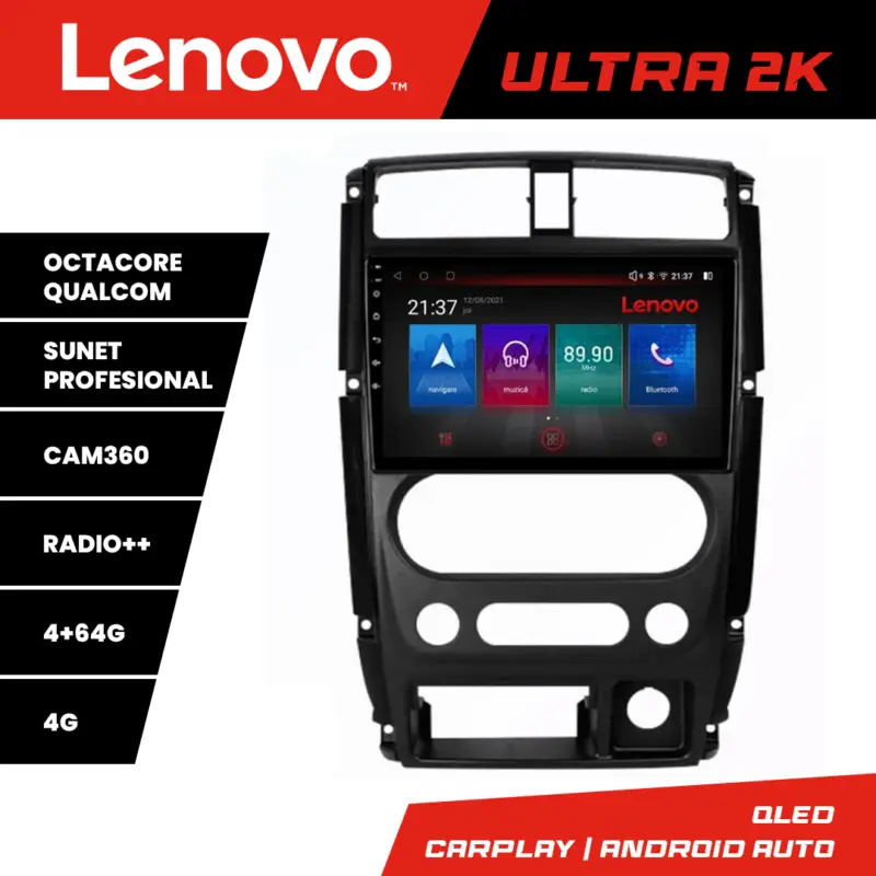 Navigație Android Suzuki Jimny 2007-2016 Lenovo QLED 4GB+64GB 360 Ieftin