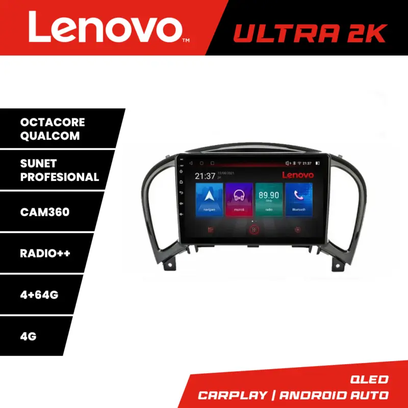 Reducere de preț Navigatie Nissan Juke 2010-2015 Lenovo QLED 4GB+64GB 4G Android