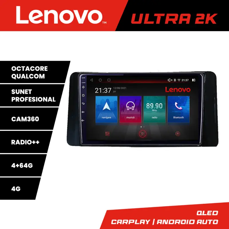 Premium Navigație Android Skoda Kamiq 2019+ QLED GPS 4G 4GB+64GB Lenovo