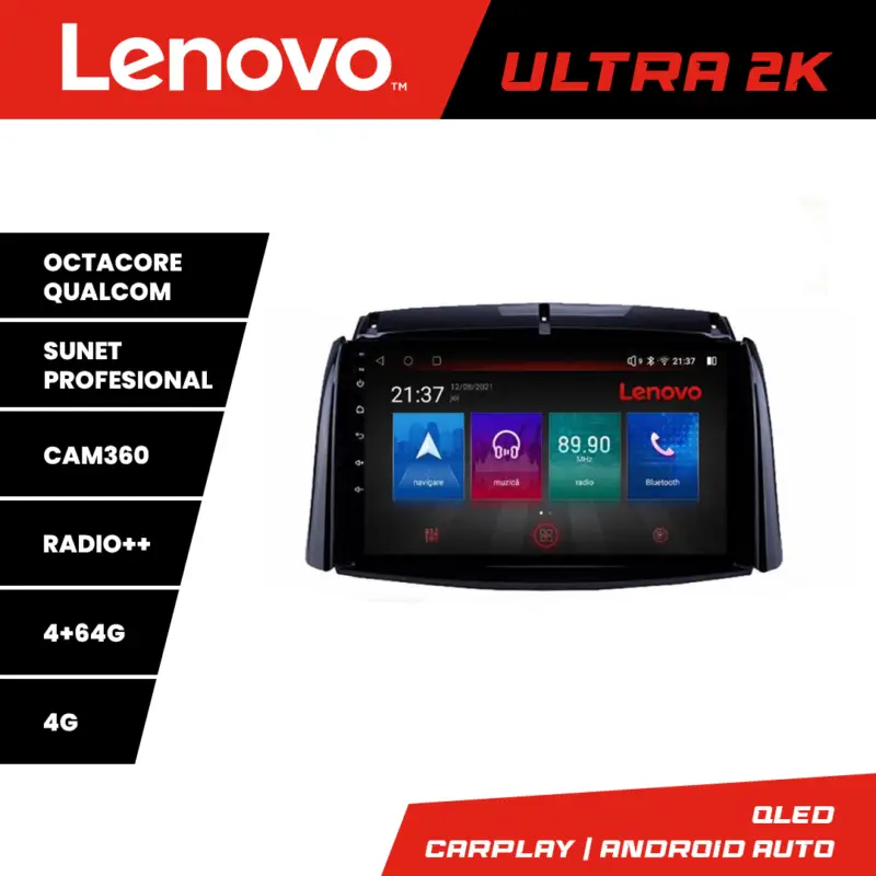 Cel mai vândut Navigație Android Renault Koleos 2009-2016 Lenovo QLED 4GB+64GB 360