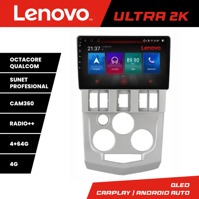 Livrare expres Navigație Dacia Logan 1 2003-2010 Lenovo QLED 4+64GB Android 360