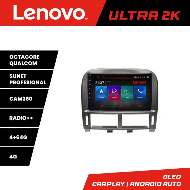 Vezi acum Navigație Android Lexus LS 1999-2006 Lenovo QLED 4+64GB 360