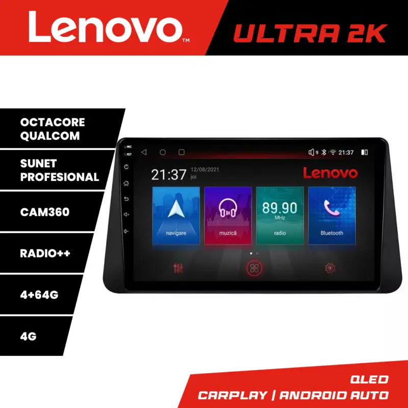 Mai ieftin Navigație Android Nissan Micra 2014-2024 QLED 4GB+64GB 8 Core Lenovo