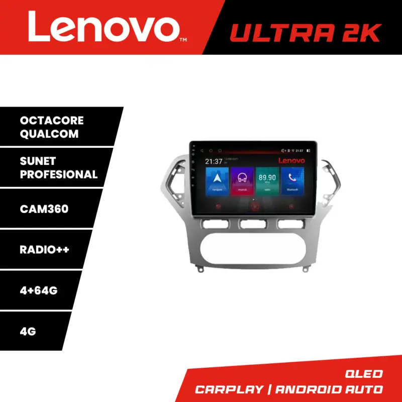 Discount Navigație Ford Mondeo 2006-2010 Lenovo QLED 4GB+64GB Android 360