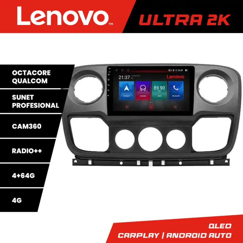 Ultima șansă Navigatie Android Opel Movano si Renault Master 2010-2021 QLED 4+64