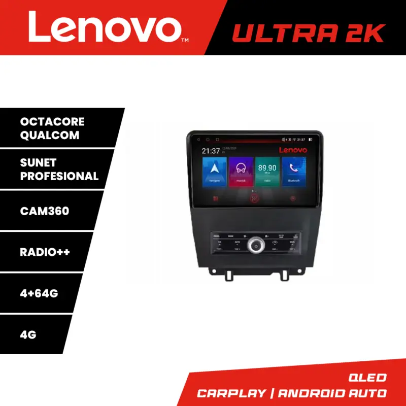 Preferatul clienților Navigație Android Ford Mustang 2009-2014 QLED 4+64GB 8 core Lenovo