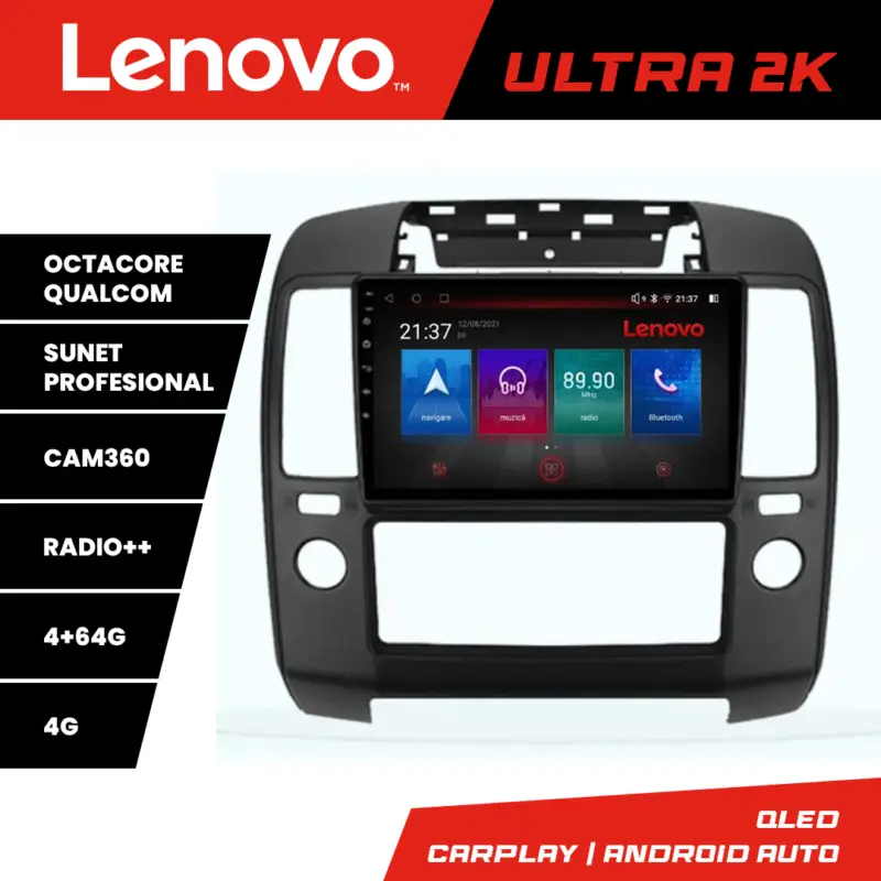 Navigatie Android Nissan Navara Pathfinder 2005-2010 QLED 4+64GB Lenovo Livrare gratuită
