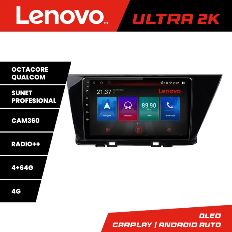 Premium Navigație Android Kia Niro 2017+ QLED 4GB RAM 64GB GPS 4G Lenovo