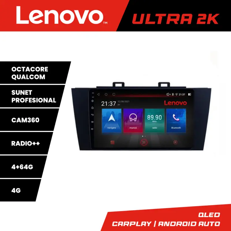 Navigație Android Lenovo QLED 4+64GB pentru Subaru Outback și XV Ofertă