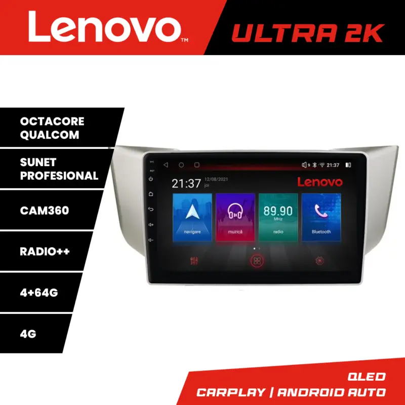 Plată sigură Navigatie Android Lexus RX 2003-2009 Lenovo QLED 4GB+64GB 8 Core