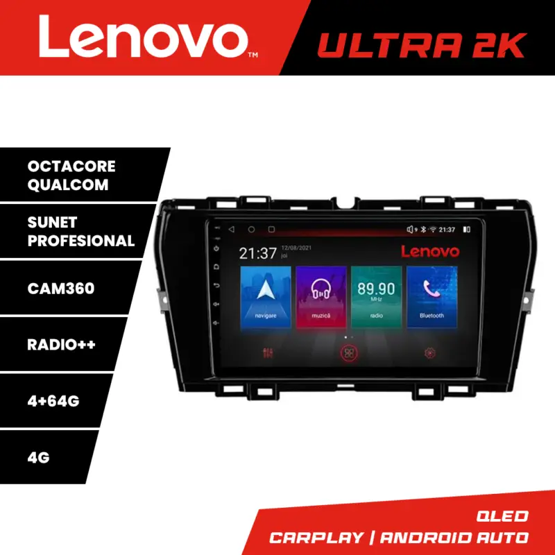 Cel mai vândut Navigație Android Lenovo QLED 4+64GB pentru SsangYong Tivoli 2020+