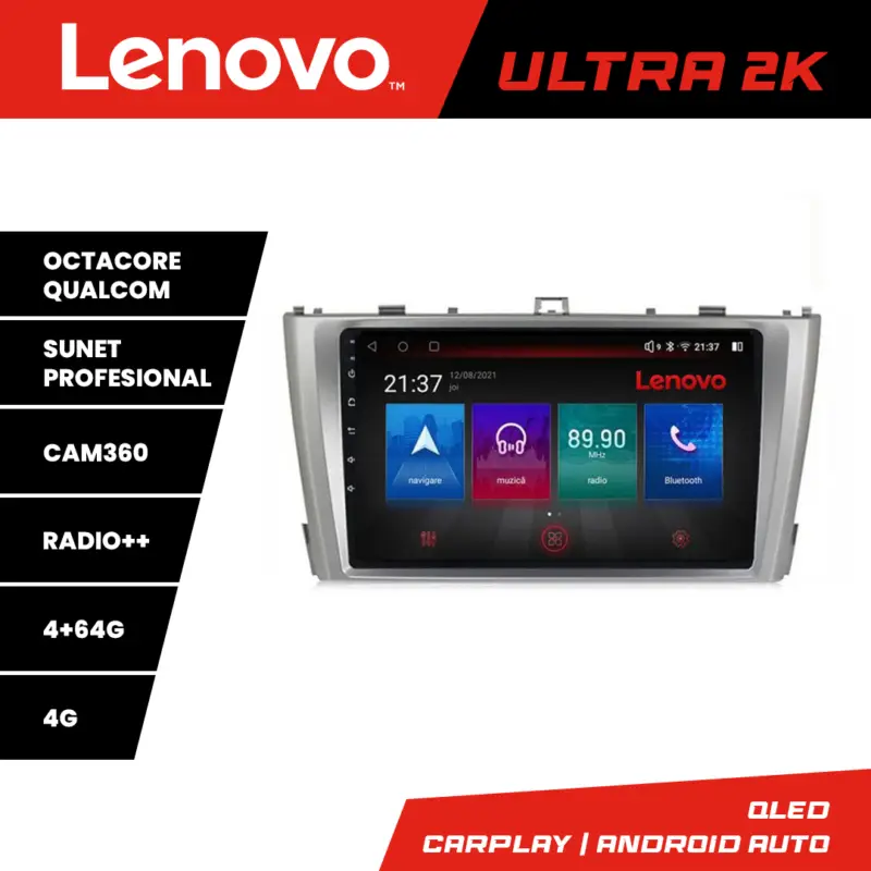 Navigație Toyota Avensis 2009-2015 Lenovo QLED 4+64GB Android Ofertă