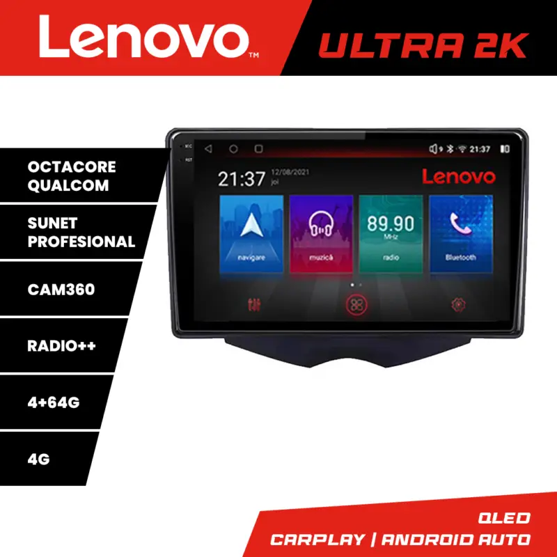 Expediere rapidă Navigație Android Hyundai Veloster 2010-2018 QLED 4+64GB 8 Core Lenovo