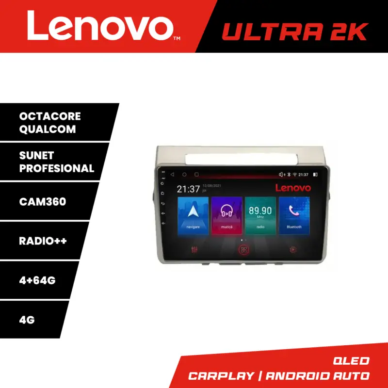 Navigație Android Toyota Verso 2004-2009 QLED 4GB+64GB 8 Core Lenovo Cumpără acum