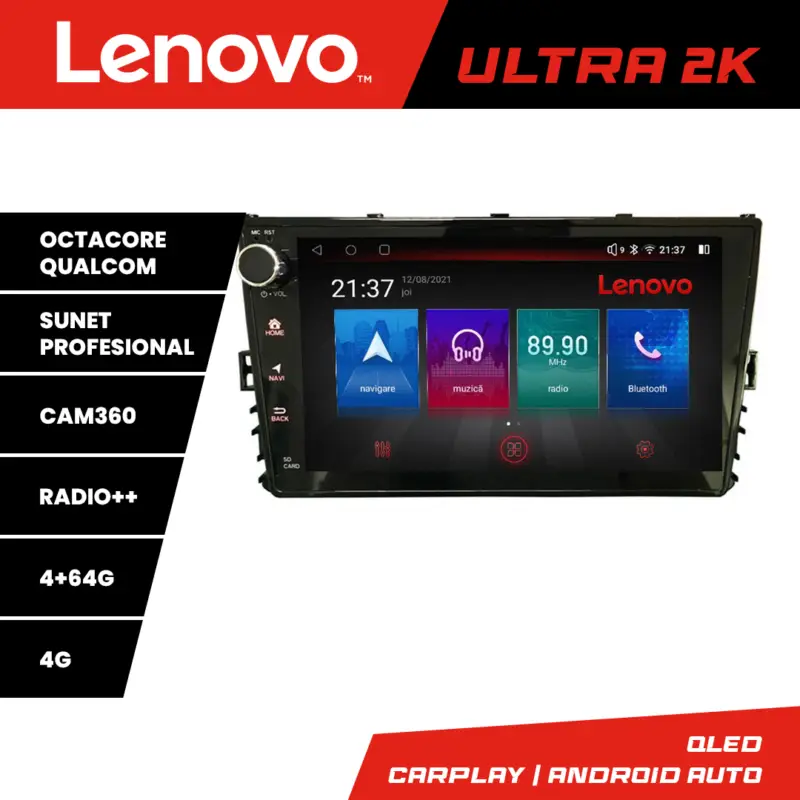 Ieftin Navigatie dedicata VW dupa 2018 cu Android, QLED, 4GB RAM, 64GB, 360