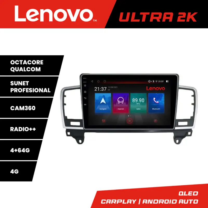 Transport gratuit Navigatie Android Mercedes ML W166 NTG4.5 Lenovo QLED 4GB+64GB 360