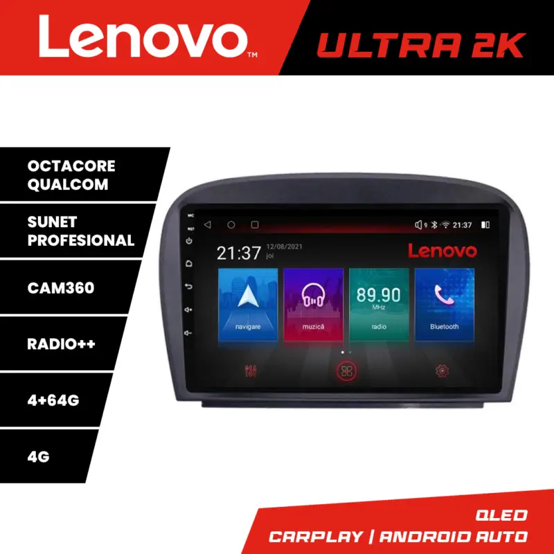 Navigație Android Mercedes SL W230 2004-2011 Lenovo QLED 4+64GB 8 Core Super ofertă
