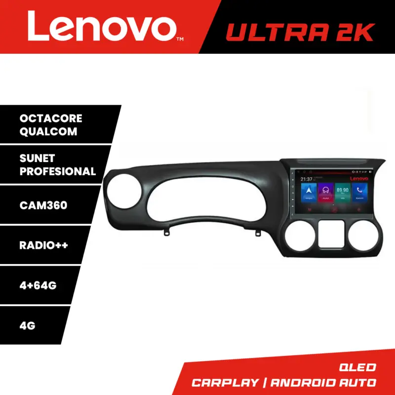 Vezi acum Navigatie Jeep Wrangler 2011-2014 Lenovo QLED 4+64 Android cu 360