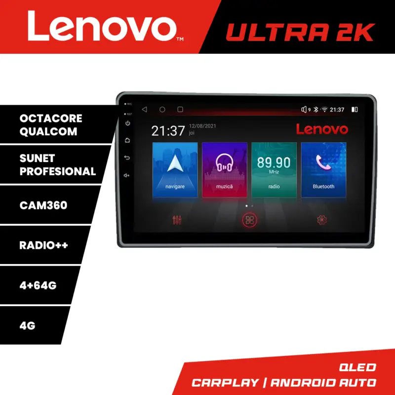Reducere extra Navigație Android Nissan X-Trail 2004-2007 QLED 4+64GB 8 Core Lenovo
