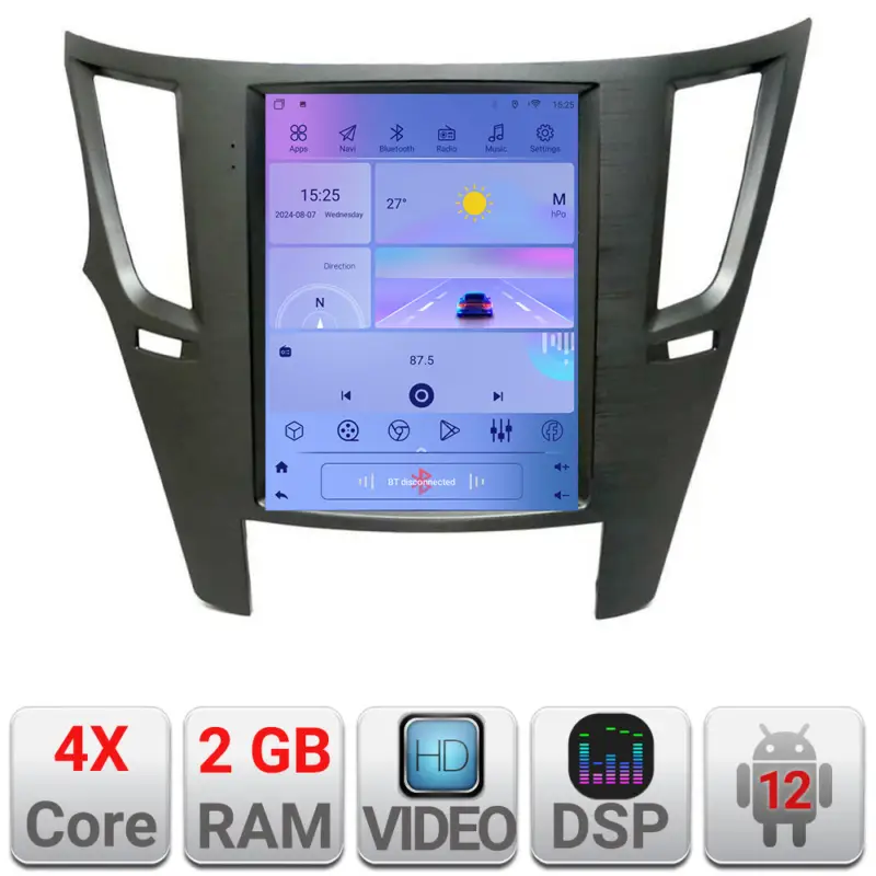 Navigatie Tesla Subaru Legacy si Outback 2010-2014, GPS, CarPlay, 2GB+32GB Retur gratuit