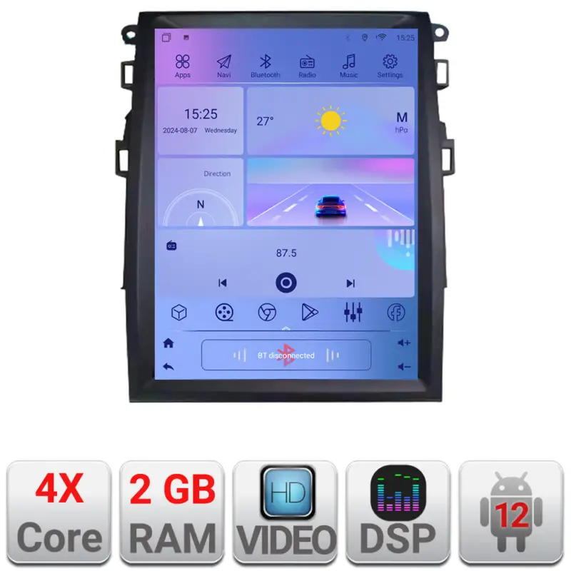 Doar azi Navigație auto Ford Mondeo 4 tip Tesla cu GPS, CarPlay, Android Auto, 2GB/32GB