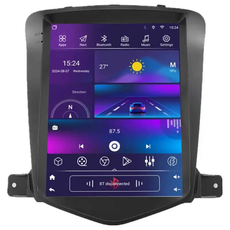 Navigație dedicată Chevrolet Cruze 2006-2012, Tesla, CarPlay, Android Auto, 2+32 GB Ofertă limitată