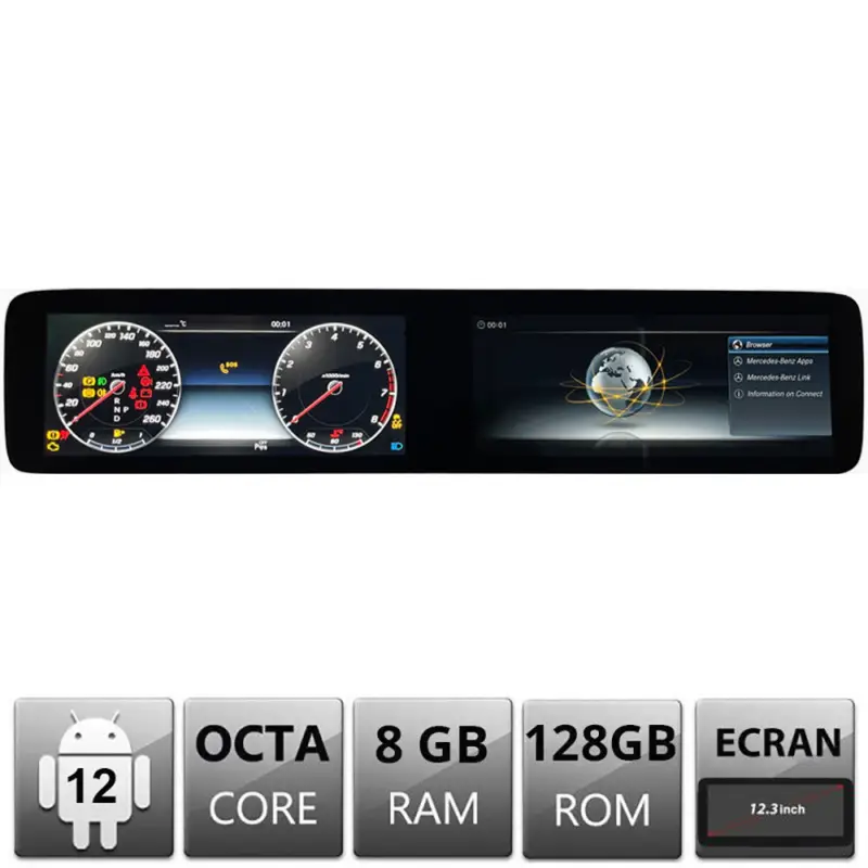 Navigație dedicată Mercedes Clasa E W213, 12.3 inch, 8GB RAM, 128GB Popular