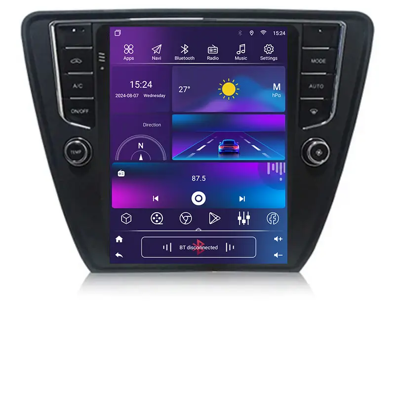 Navigație dedicată Skoda Octavia 3 QLED 9.7 inch, 4G, CarPlay, DSP Livrare expres