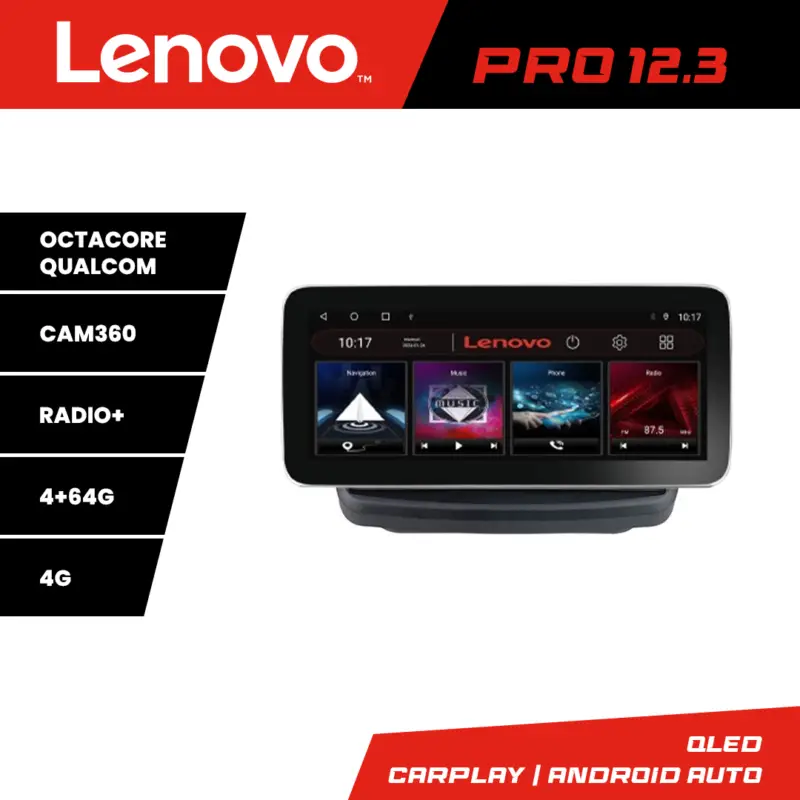 Navigație Hyundai Genesis Lenovo PRO 12.3 inch QLED 4G DSP 4+64GB Cumpărături sigure