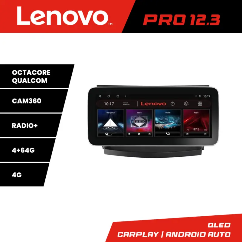 Disponibil imediat Navigație Android SsangYong Tivoli 2015-2019 Lenovo PRO 12.3 QLED 4G