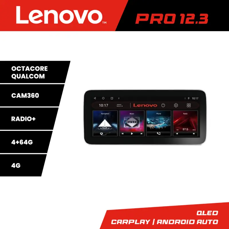 Preț redus Navigație Mercedes GLK 2011-2014 Android 12.3 QLED 4G DSP Lenovo Pro 4+64GB