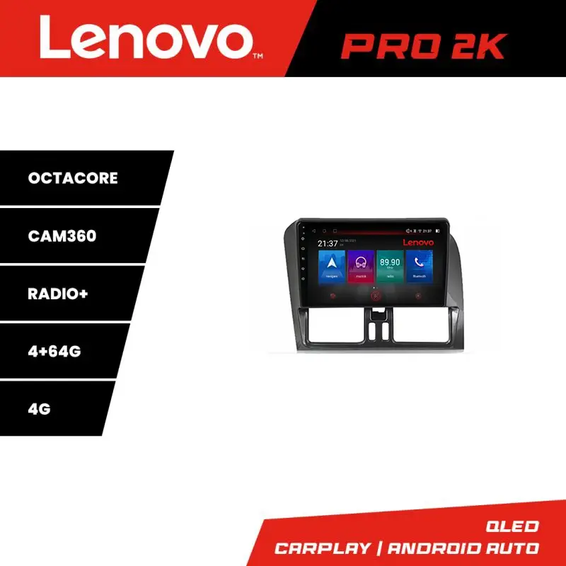 Navigație Volvo XC60 2014-2018 Lenovo 2K QLED Android 4GB+64GB 360 Plată sigură