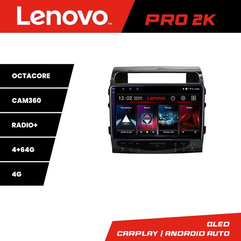 Ofertă Navigație Toyota Land Cruiser J150 2010-2018 Lenovo QLED 2K 4GB+64GB Android