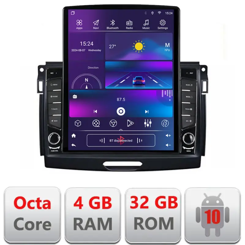Navigație Android Ford Ranger 2015-2020, ecran Tesla 9.7 inch, 4GB+32GB Livrare expres
