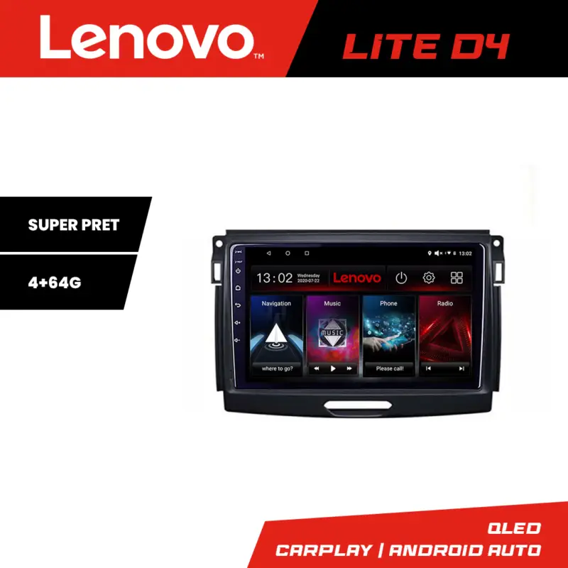 Super ofertă Navigatie Android Ford Ranger 2015-2020 Lenovo 4GB RAM 64GB