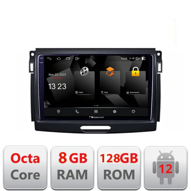 Bestseller Navigatie Android Ford Ranger 2015-2020, QLED 2K, 8GB RAM, 128GB