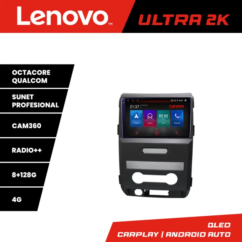 Reducere specială Navigatie Android Ford F150 2008-2014 4G QLED GPS WiFi 4GB+64GB Resigilata