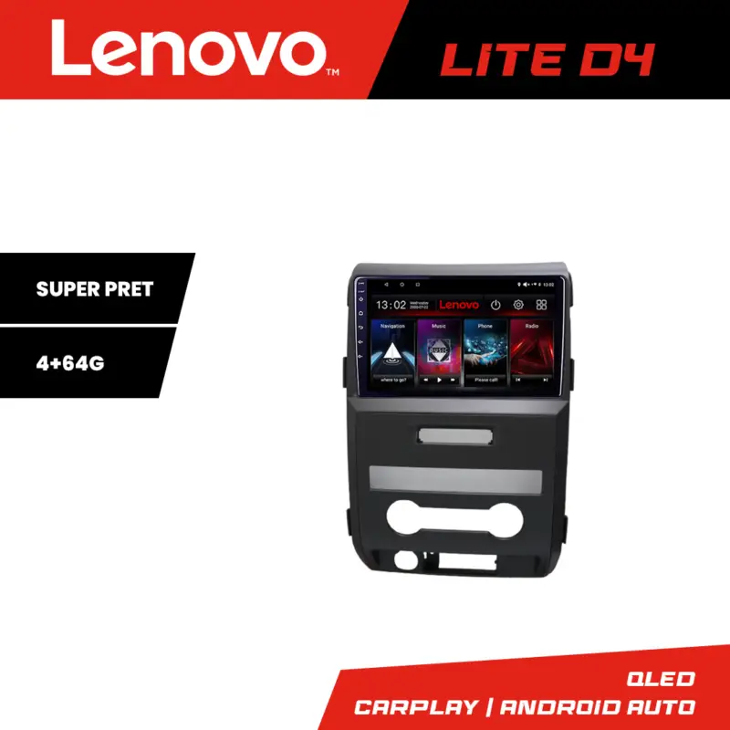 Cumpără online Navigație Android Ford F150 2008-2014 Lenovo 4GB+64GB cu Waze și multimedia