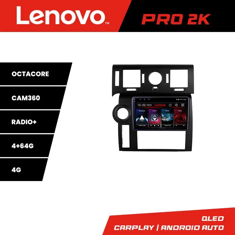 Navigație Android Lenovo QLED 2K 4+64 pentru Hummer H2 2002-2008 Ofertă limitată