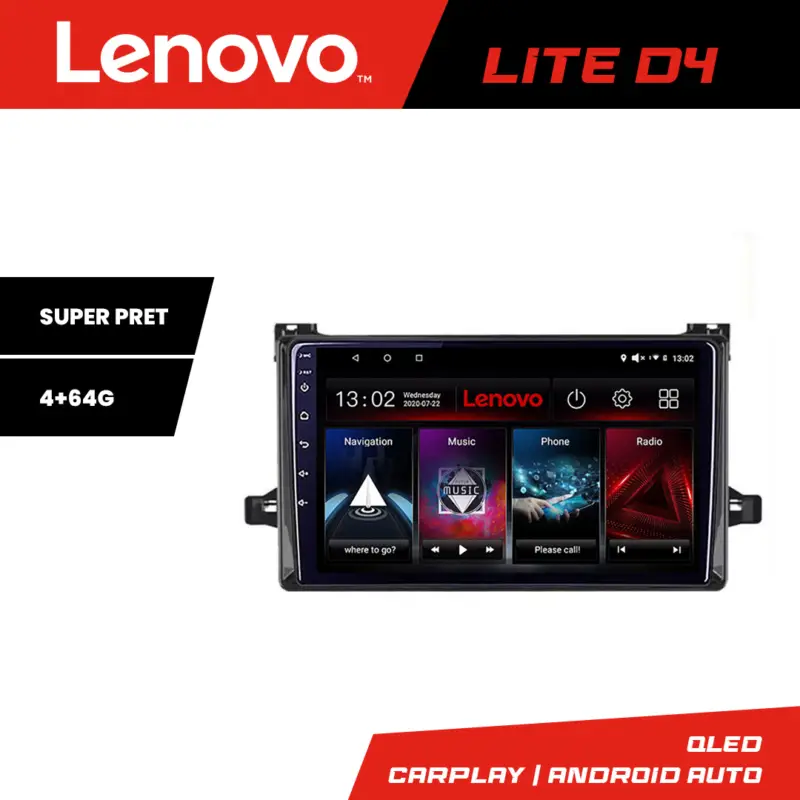 Navigație Toyota Urbancruiser 2009-2014 Lenovo 4GB+64GB Android CarPlay Ofertă exclusivă