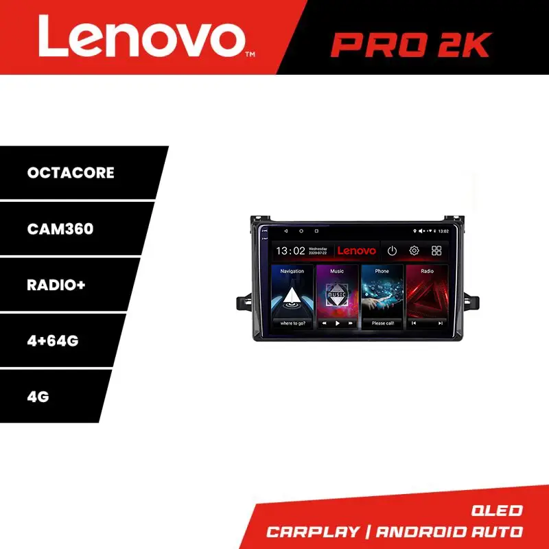 Navigație Toyota Urbancruiser 2009-2014 Lenovo QLED 2K, 4GB+64GB, Android Disponibil imediat