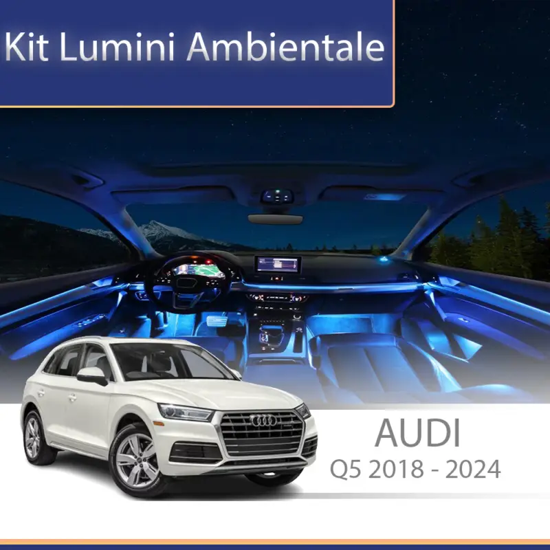 Reducere Kit lumini ambientale Audi Q5 2018-2025, set complet RGB cu control din telefon