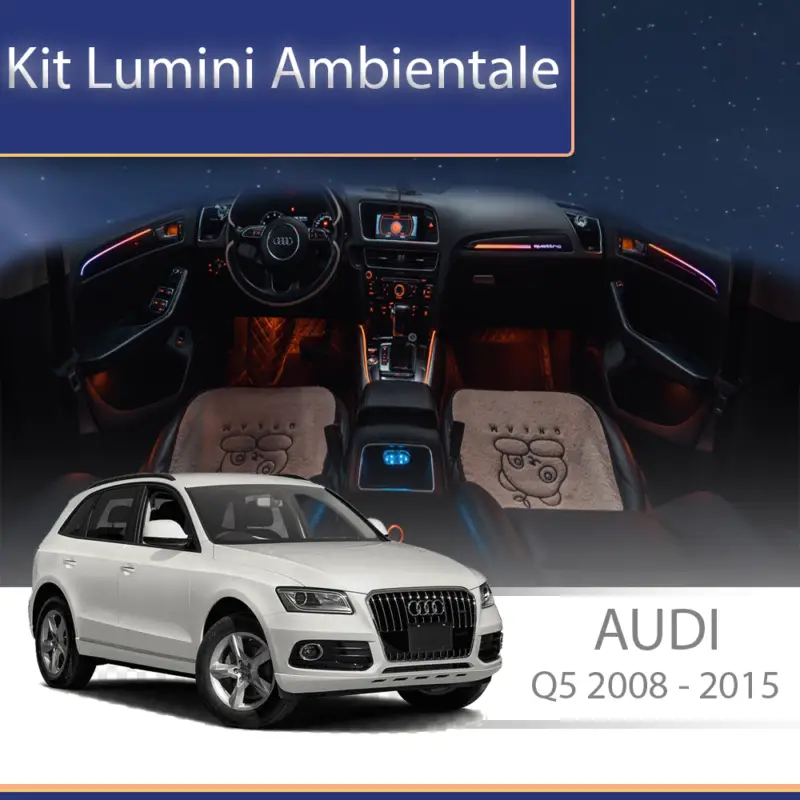 Lumini ambientale pentru Audi Q5 B8 2008-2015, control din telefon Retur gratuit