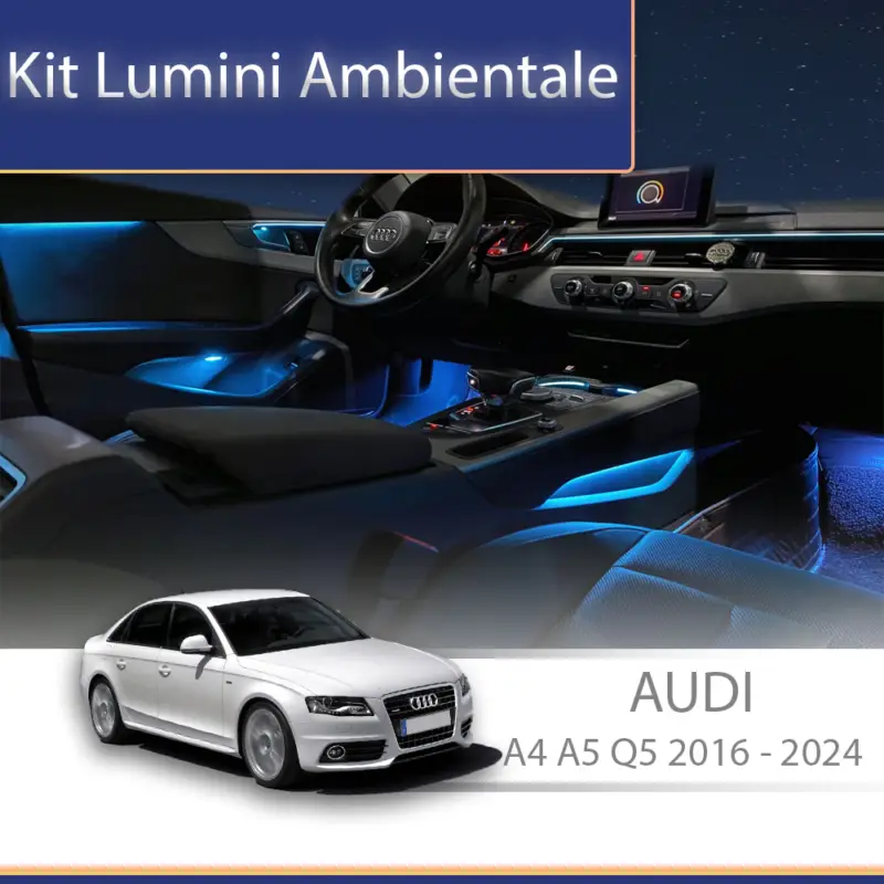 Kit lumini ambientale Audi A4 B9 2016-2024, 35 zone, control telefon Doar azi